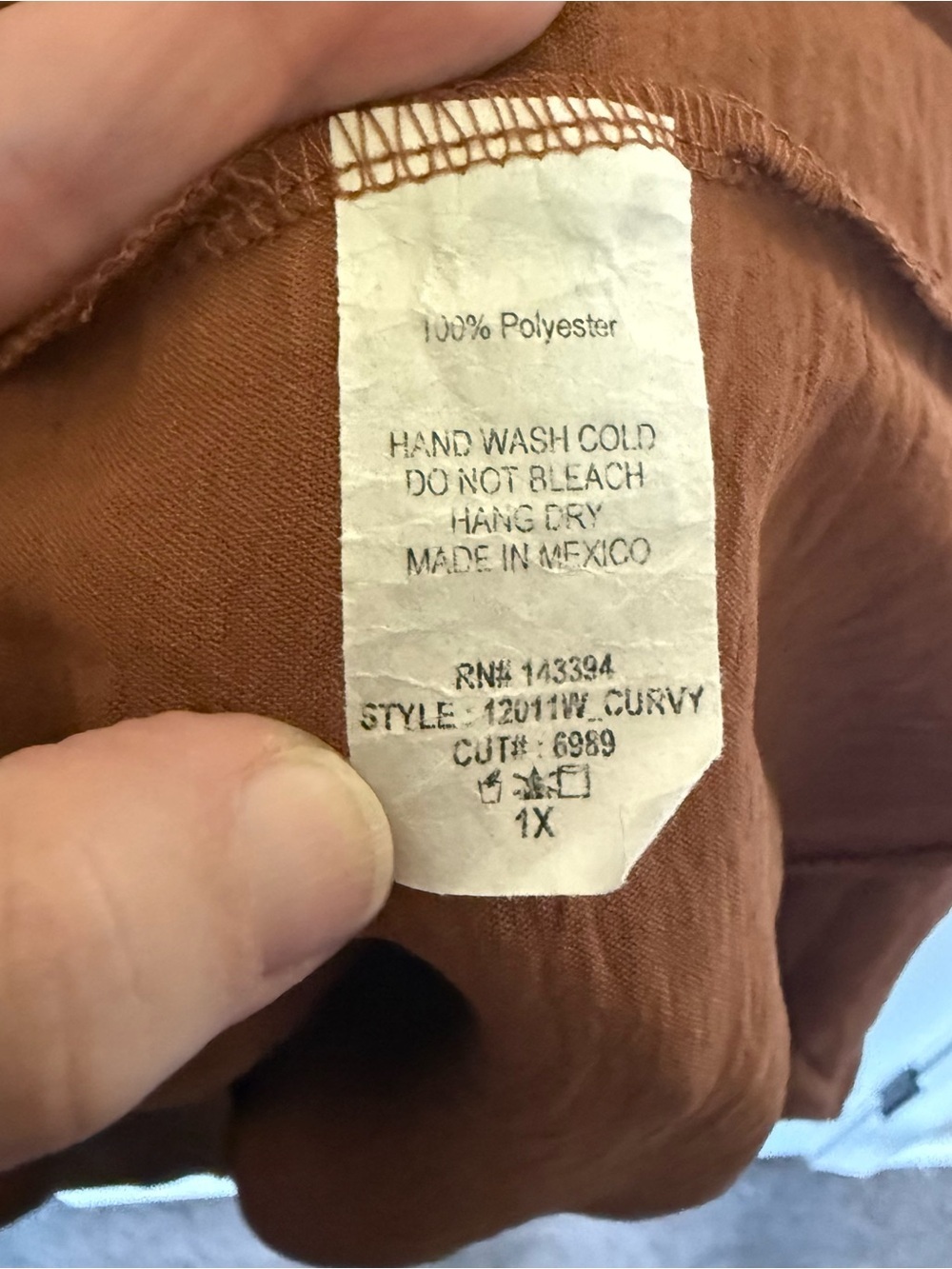Casual V-Neck Long Sleeve Pocket Top - Brown - Picture 3 of 3